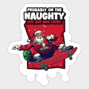 Skaters Santa Sticker